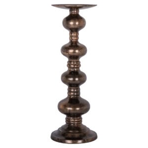 Large copper candlestick stand for home decor.