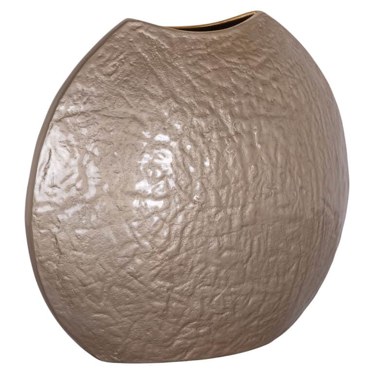 Vaas Jaya beige keramische vaas voor interieurdecoratie.