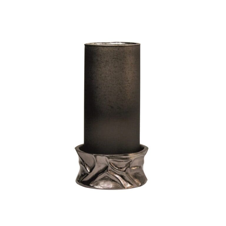 Petite Lampe ouragan , couleur fumée, au design élégant et moderne.