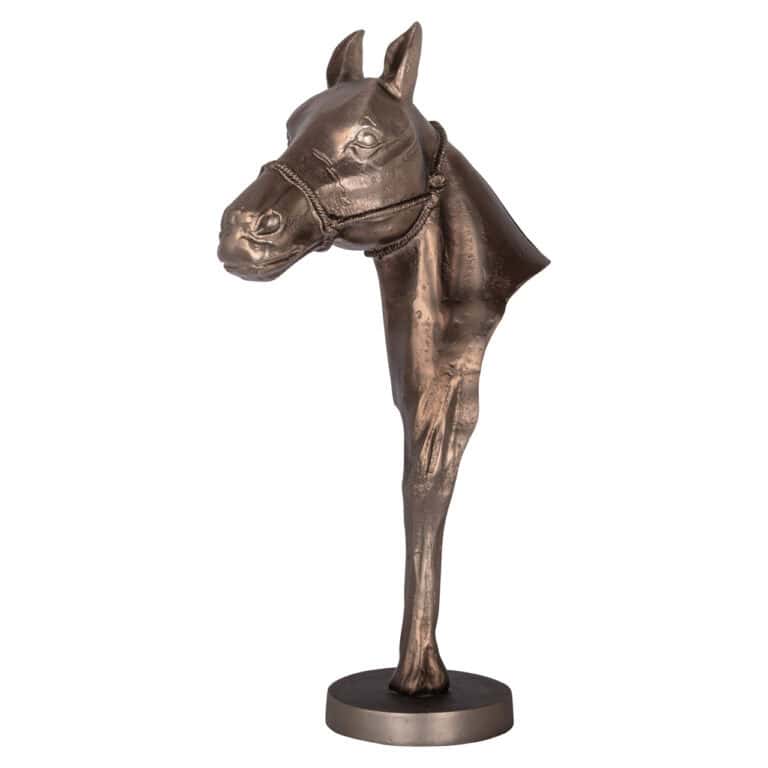 Objet décoratif en bronze représentant une tête de cheval « Jolly » de style antique.