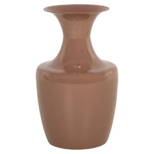 Brown Daimy vase, elegant design, ceramic, home decor.