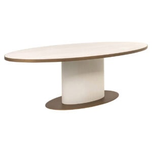 Tivoli -Esstisch, weiß, oval, 230, modernes Design, Holztisch.
