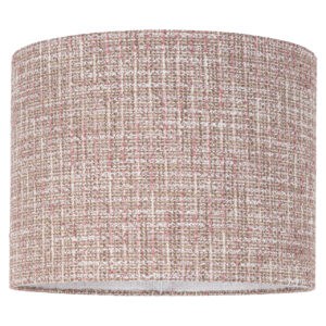 Modern lampshade in a trendy, textured rose color for interior decor.