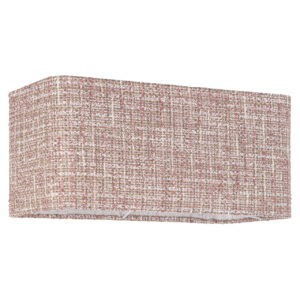 Abat-jour rectangulaire rose tendance en tissu pour un éclairage moderne.