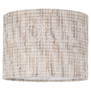 Light-colored, textured lampshade for interior decoration.