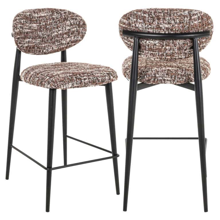 Modern Dantes Hazel with a black frame and fabric seat.