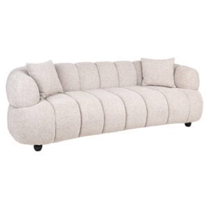 Sofa Amelia Sofa in Naturfarben mit bequemen Kissen.