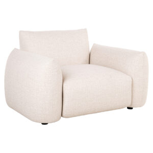 Dawson, beiger Alpine-Lounge-Sessel für den Außenbereich, bequem und stilvoll.