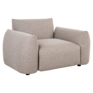 Luxe lounge stoel Dawson in greige kleur voor buiten of binnen.