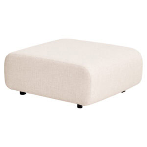 Beigefarbener „Dawson Alpine“-Fußhocker für den Außenbereich, modern und bequem.
