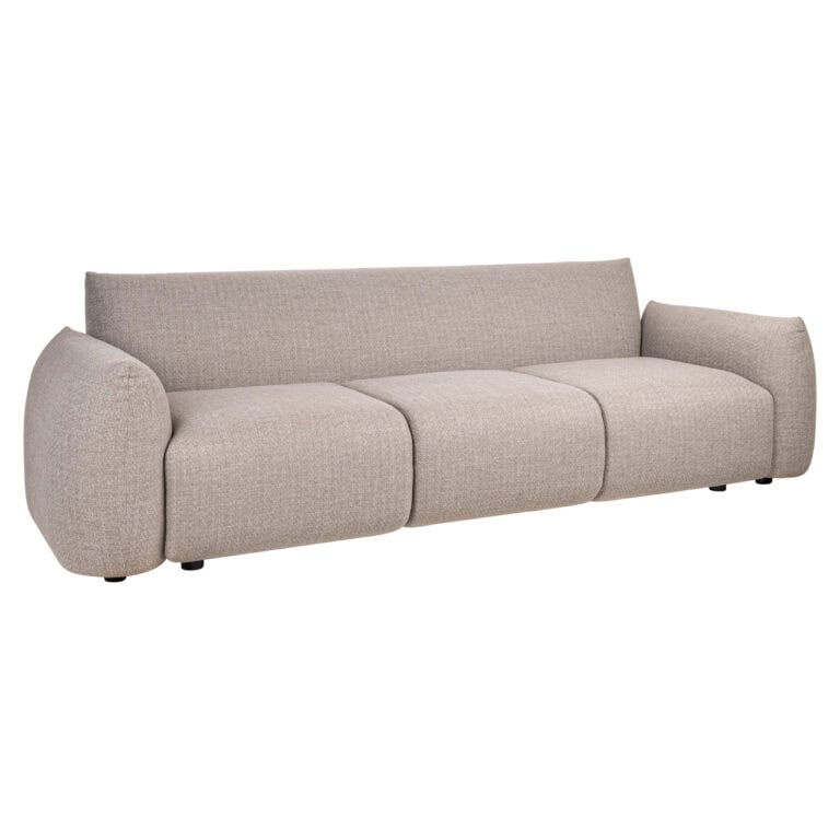 Modern Dawson outdoor bench in greige for the garden or patio.