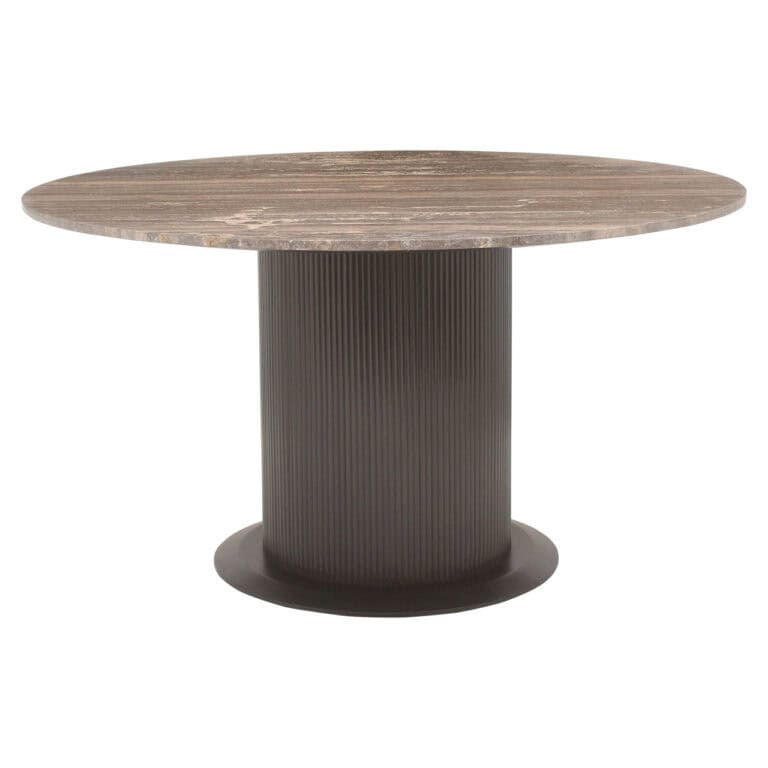 Russo dining table, ash brown, 140Ø, with a round shape and modern style.