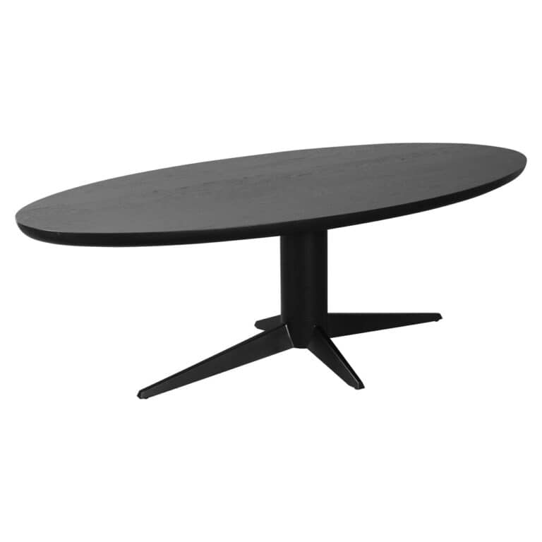 Table à dîner s ovales noires « Rayford » pour les salles à manger modernes.