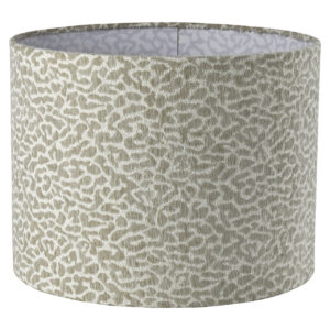 Beige leopard-print Zena 50Ø lampshade for interior decoration.