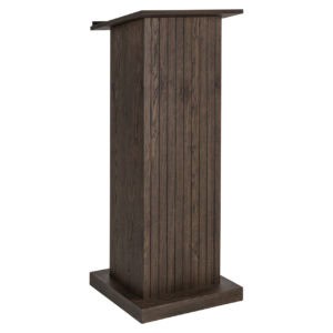 Holzbühne für Präsentationen und Veranstaltungen.