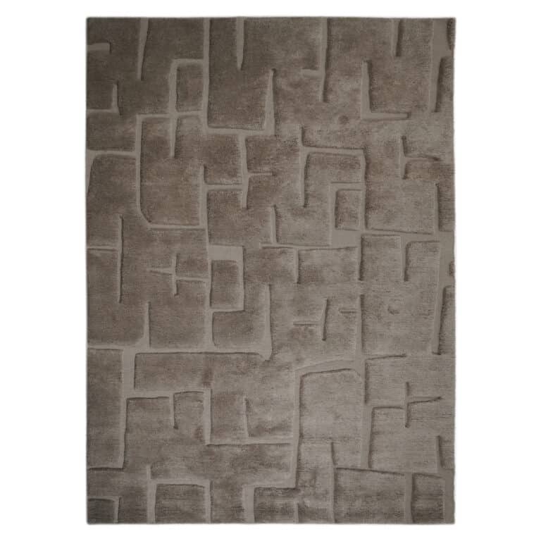 Tapis beige moderne Tapis motifs géométriques pour le salon.