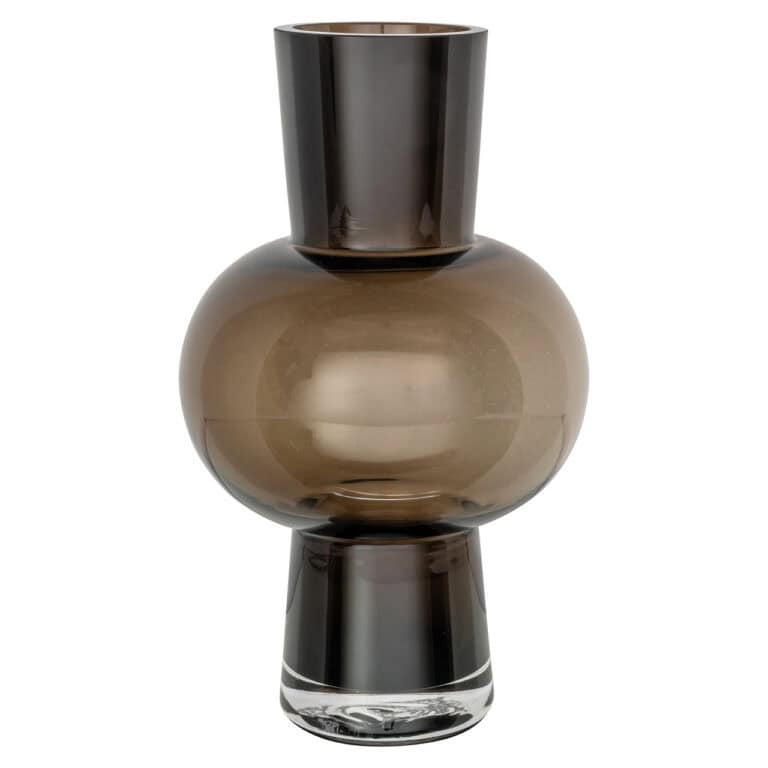 Kleine Liora-Vase in Braun und Schwarz, modernes Design.