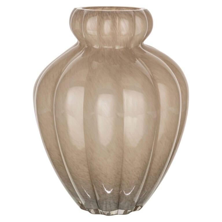 Taupe Vaas Velora voor elegant interieurdecoratie.