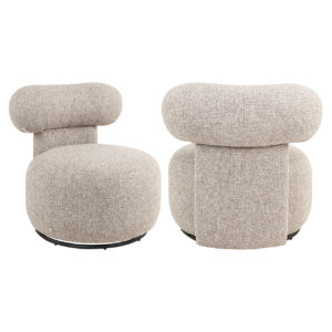 Moderne lounge stoel Kaya in cayenne bruin met comfortabele bekleding.