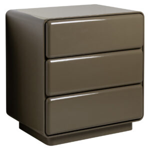 Demy Clay nightstand with three drawers for the bedroom.