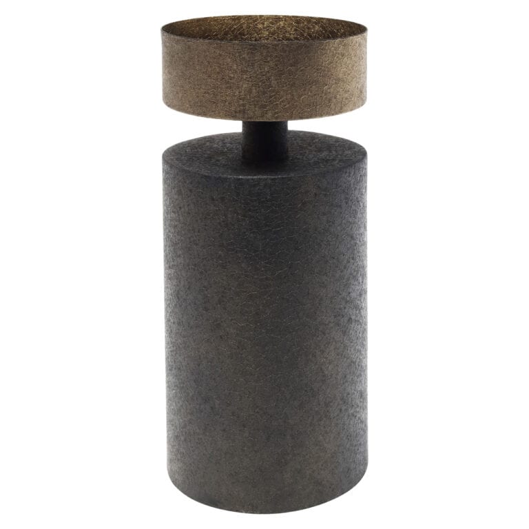 Kerzenhalter Harlow in Bronze und Schwarz mit antikem Finish.