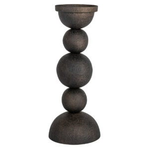 Kerzenhalter aus Jersey mit antikem Bronze-Finish, kleines Format.