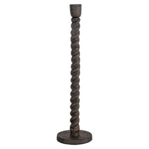 Antike Bronze- Kerzenhalter -Milena mit gedrehter Struktur.