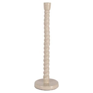 Large beige " Candle holder " Nena tapioca with a twisted texture.