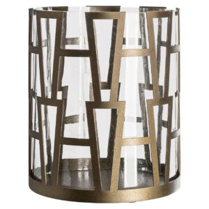 Brass Antike „ windlicht “ Shandy mit geometrischem Design für die Inneneinrichtung.
