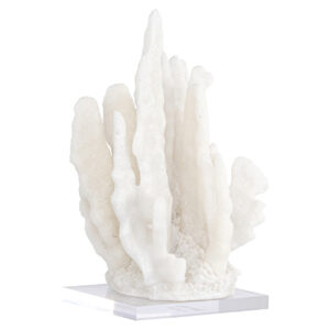 White decorative object " Lilly " for interior decoration.