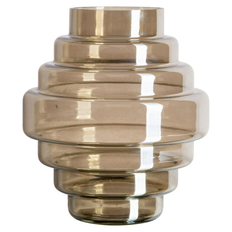 Dekorative goldene Vase „Liosa“ in der Farbe „Smoke“, modernes Design.