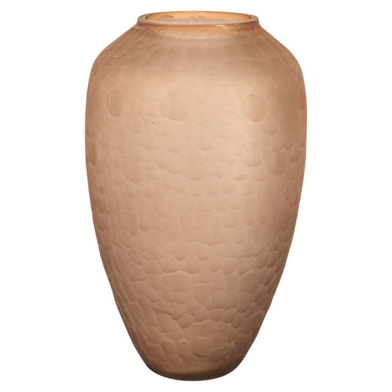 Braune Vase mit Struktur, elegantes Design, Innendekoration.