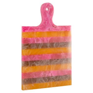 Kleurrijk dienblad Cindy roze en oranje, perfect voor serveerdoeleinden.