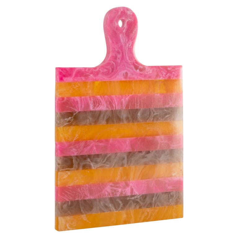 Kleurrijk dienblad Cindy roze en oranje, perfect voor serveeractiviteiten.