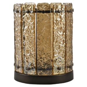 Small amber " Hurricane light " with gold-colored details for atmospheric lighting.