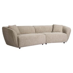 Sofa Armand Sofa with beige fabric and cushions for the living room.