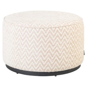 Beiger Pouf und Fußhocker mit Chevron-Muster von Richmond Interiors.