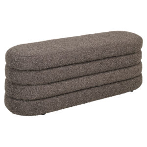 Brown chunky ottoman and footstool for living room decor.