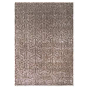 Taupe vloerkleed met geometrisch patroon van Richmond Interiors.