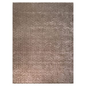 Taupe vloerkleed met geometrisch patroon, 300x400 cm, Richmond Interiors.