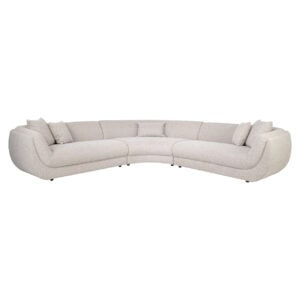 Luxe bank Gianelle in natuurlijke chunky stof, modern en comfortabel design.