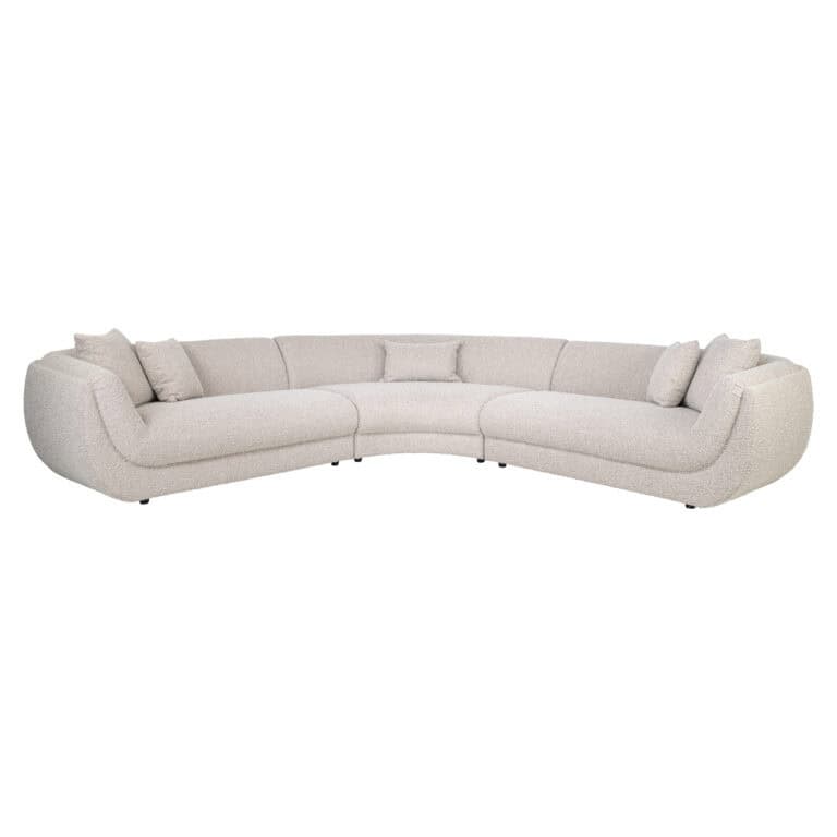 Luxe bank Gianelle in natuurlijke chunky stof, modern en comfortabel design.