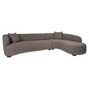 Bank Pandora bruine chunky lounge bank met kussens voor woonkamer.