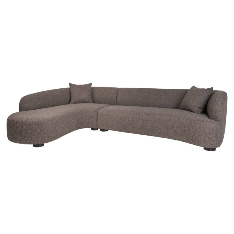 Bank Pandora bruine chunky lounge bank links met kussens.