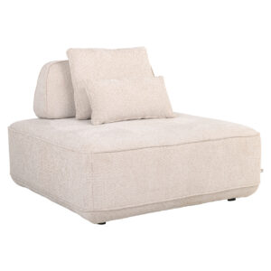 Canapé  fauteuil e Tudor en matériaux naturels, avec des coussins amovibles pour plus de confort.