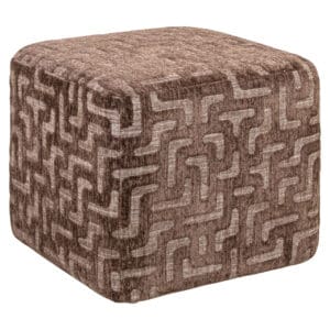 Pouf et repose-pieds « Labyrinthe » marron de Ciela pour la décoration d'intérieur.
