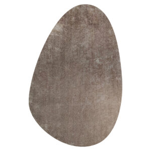 Tapis Freya de couleur marron « pebble », au design moderne.