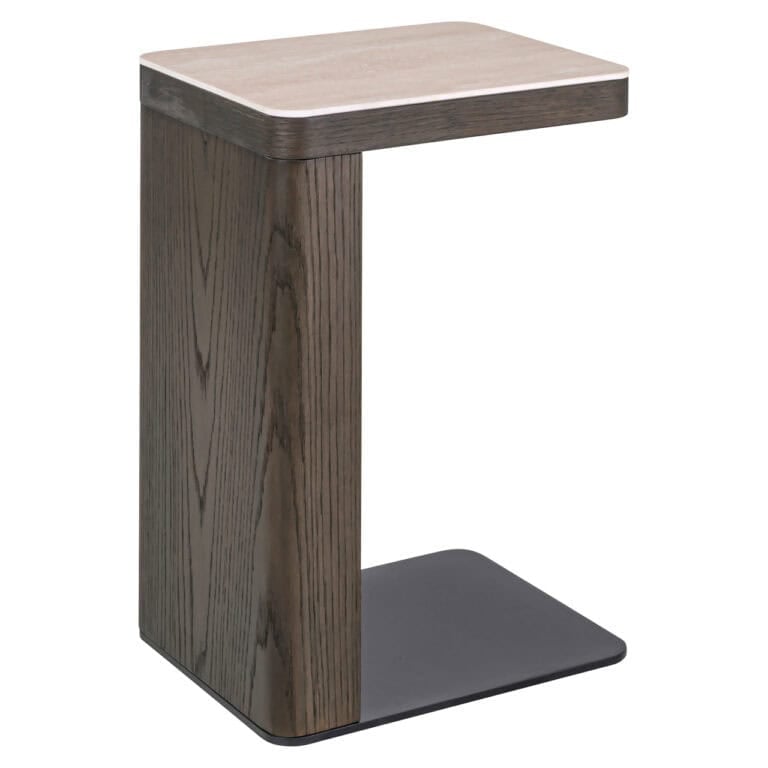 Modern Nando side table in brown and black for the living room.