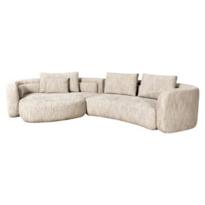 Luxe bank Angusto lounge met zachte softweave stof en comfortabele kussens.