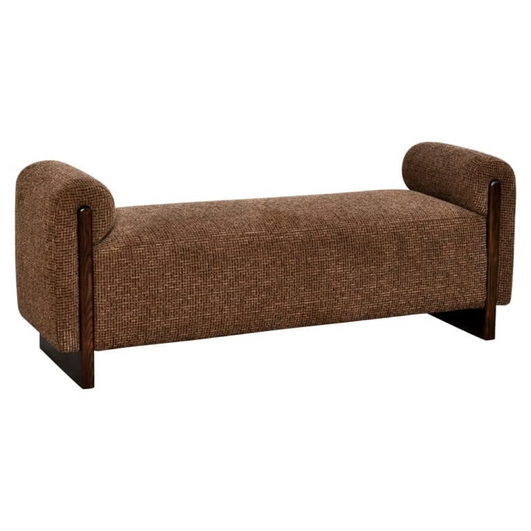 Brown Sofa wooden legs and roll cushions for the living room.